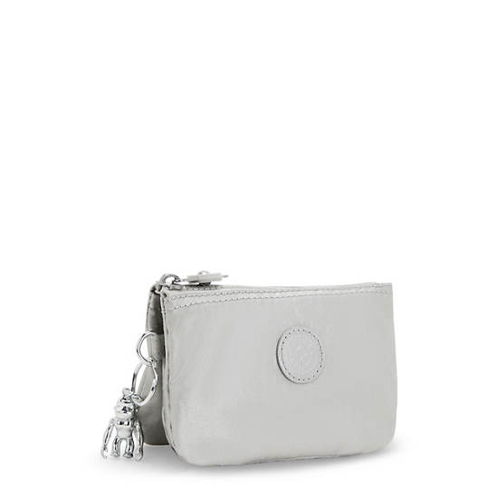 Bolsas Kipling Creativity Small Metallic Pouch Plateados | MX 2109XY